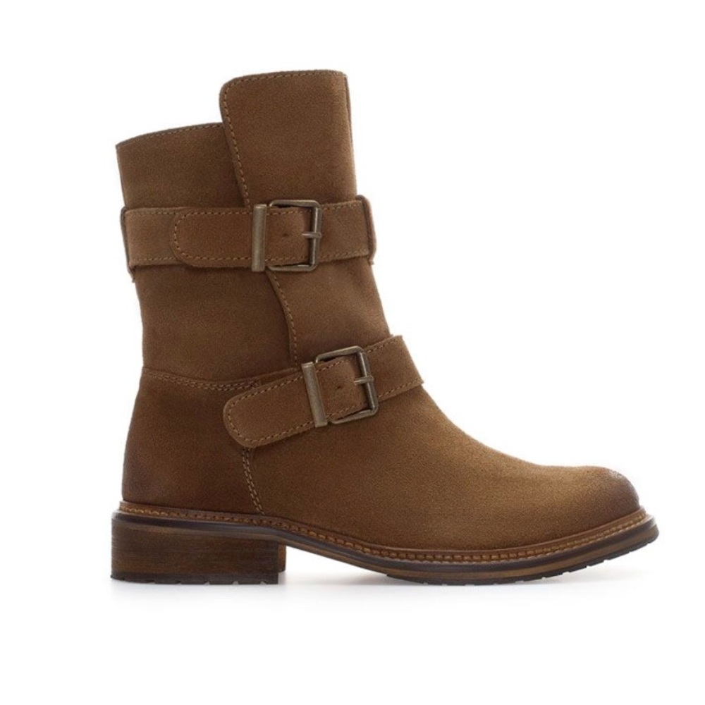 Zara suede biker boots.